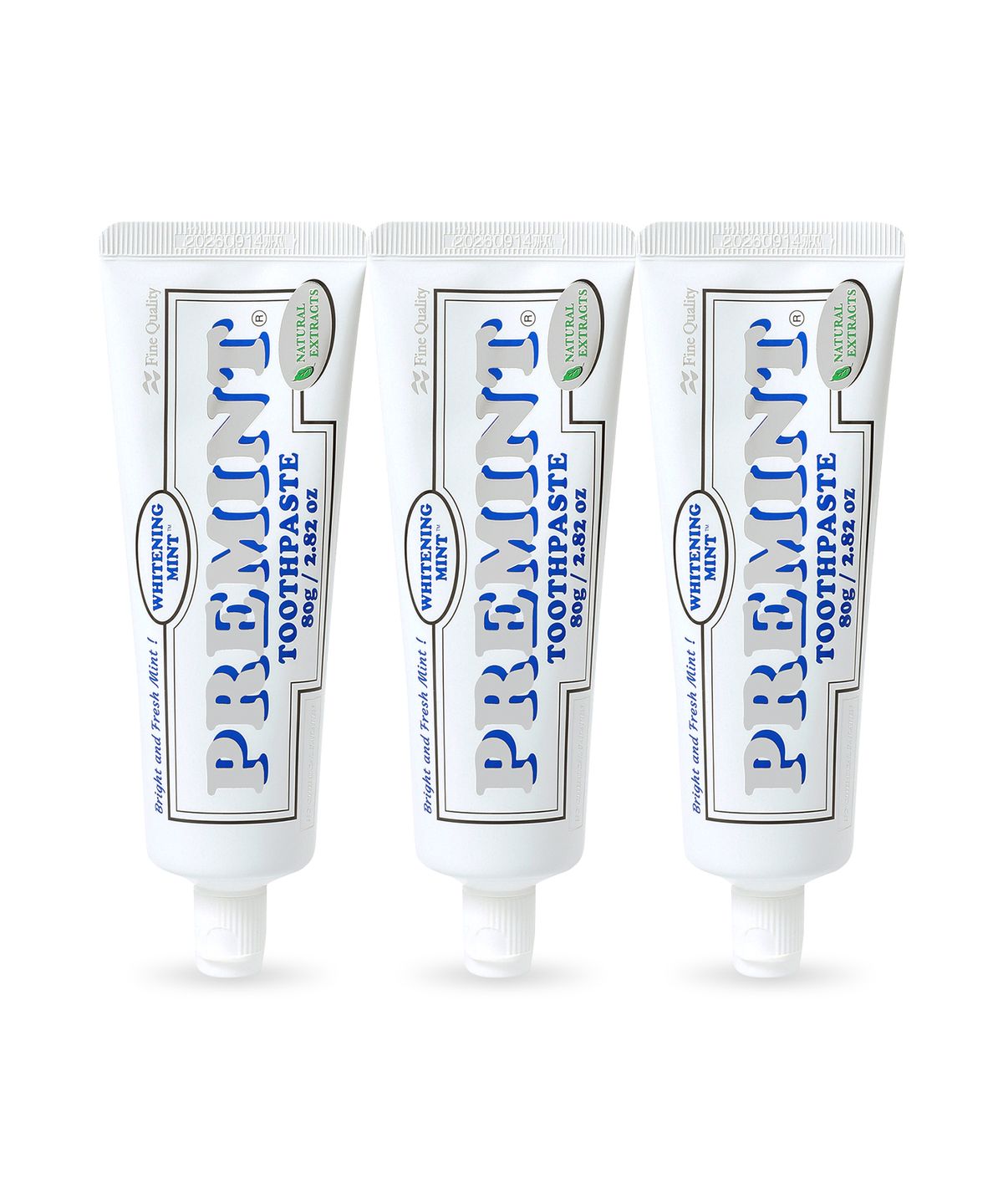 프레민트(PREMINT) 화이트닝민트 미백 치약 80g 3pack