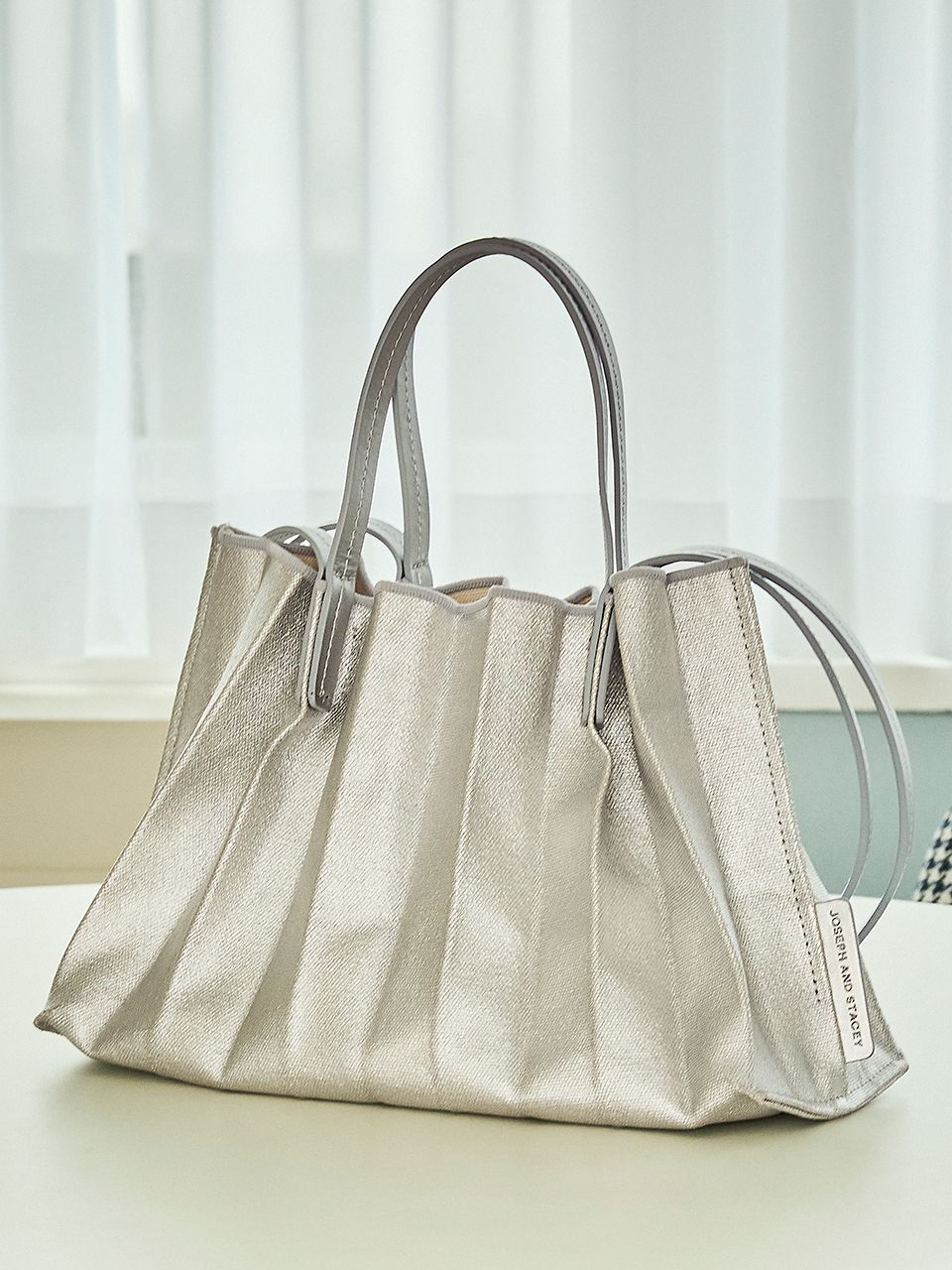 【JOSEPH&STACEY】新作 LUCKY PLEATS CANVAS COATED SHOPPER(S) Lucky Pleats Canvas Coated Shopper S Cream | JOSEPH AND STACEY