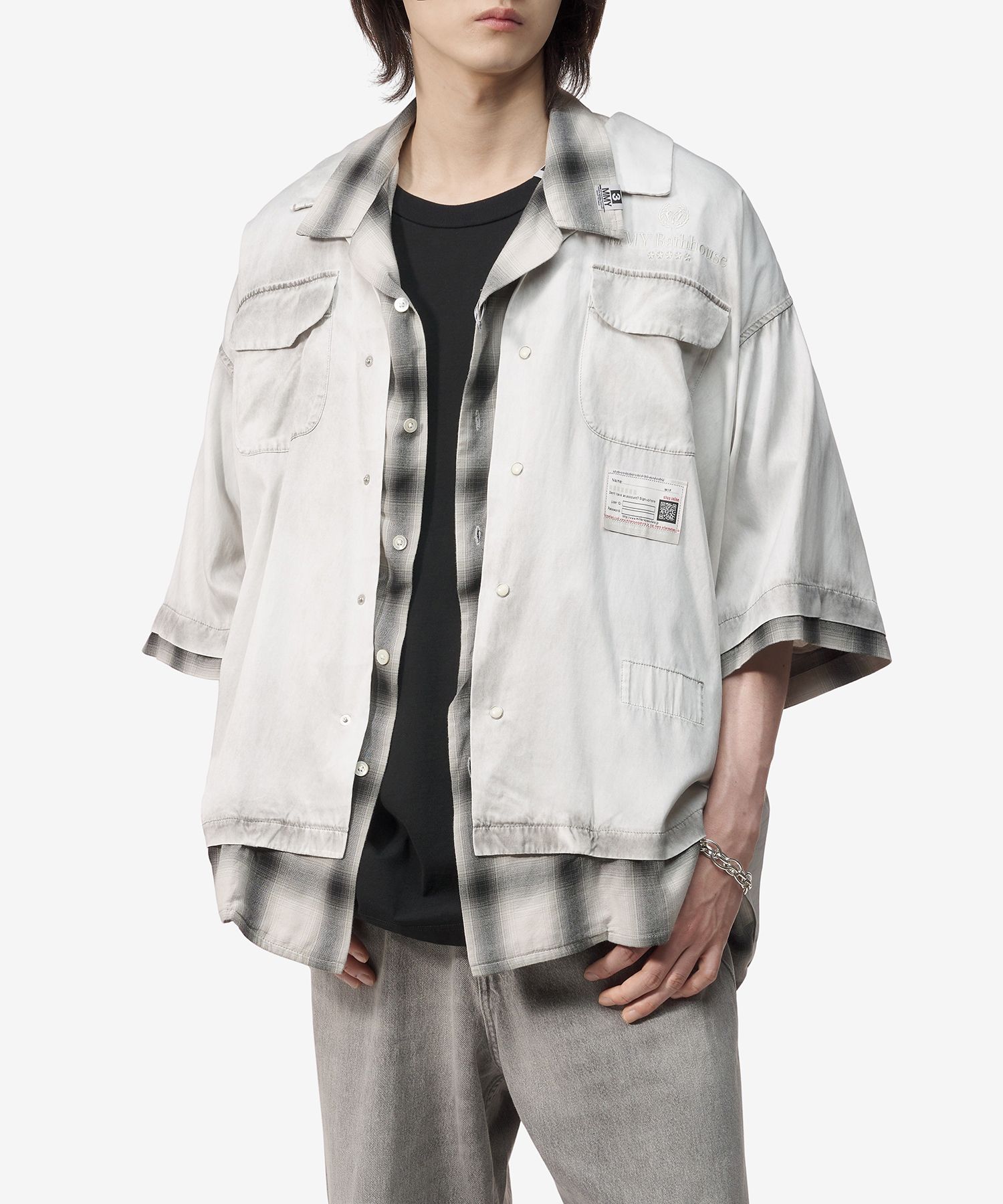 maison mihara yasuhiro ダブルレイヤードシャツ MUSINSA公式 | MAISON MIHARA YASUHIRO ダブルレイヤードシャツ