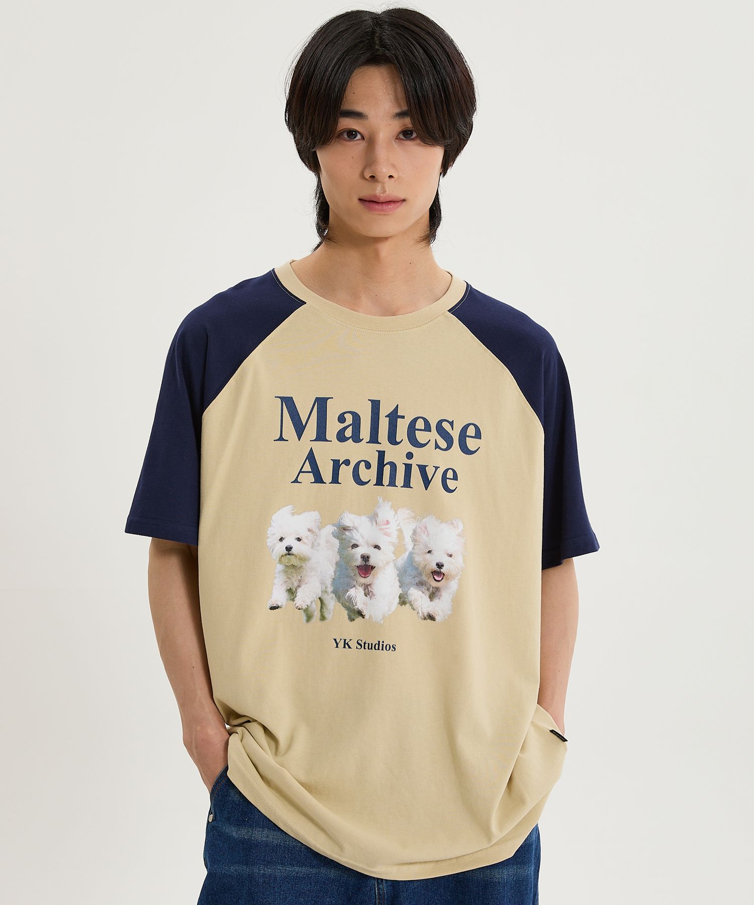 MUSINSA | WAI KEI Maltese Archive Raglan Short-Sleeved T