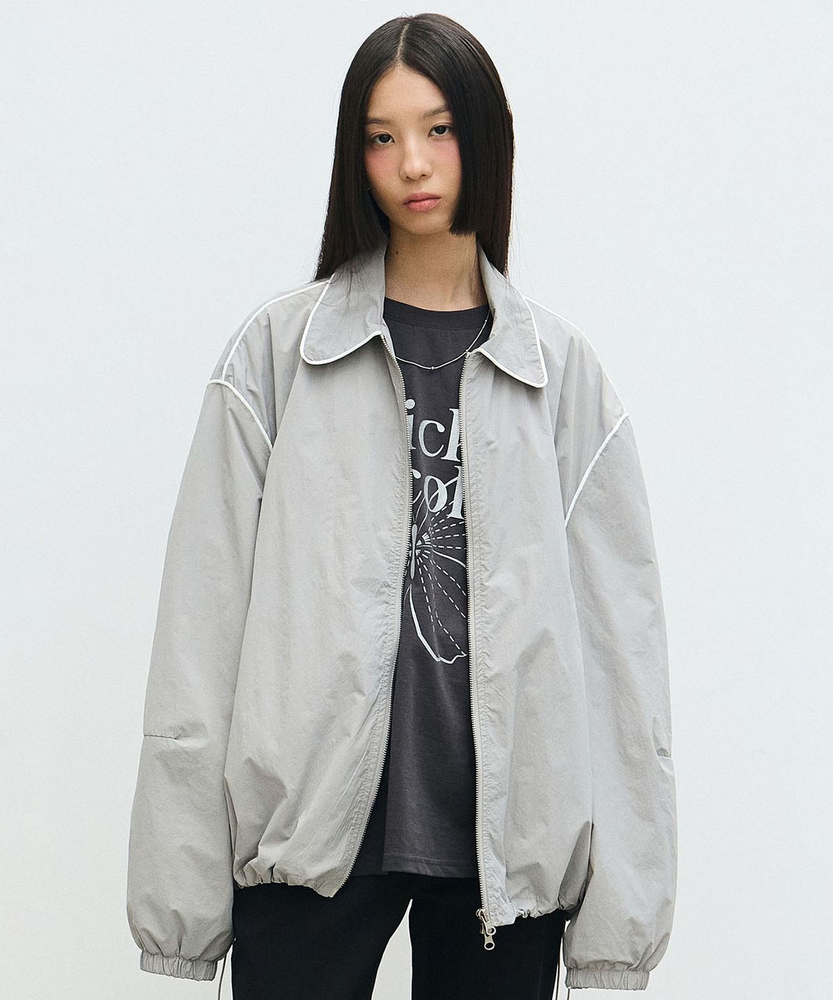 닉앤니콜(NICK&NICOLE) TWO WAY WINDBREAKER JACKET_GRAY