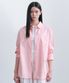 우먼즈 오버사이즈 워시드 포플린 셔츠 [핑크]