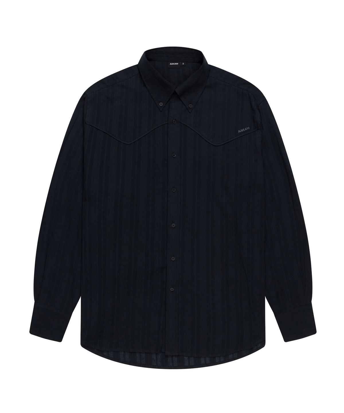 아캄(AAKAM) Western Cotton Shirts (Navy)