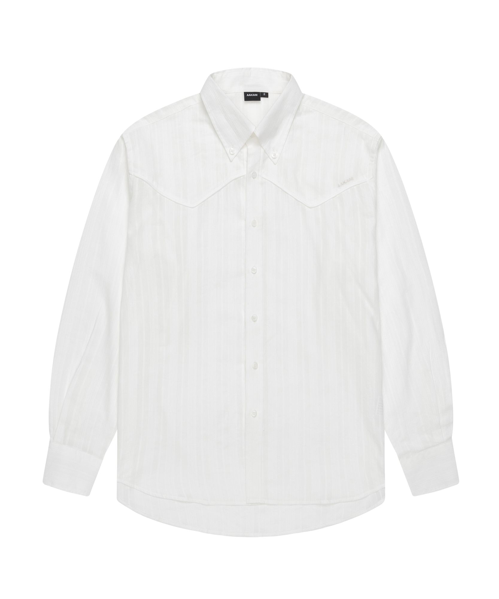 MUSINSA公式 | AAKAM Western Cotton Shirts (White)