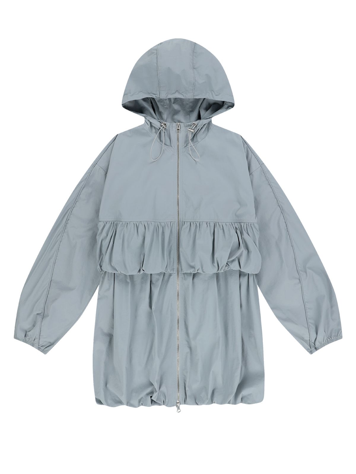 뚜오미오(TUOMIO) PIPING VOLUME JUMPER DRESS [LIGHT BLUE]