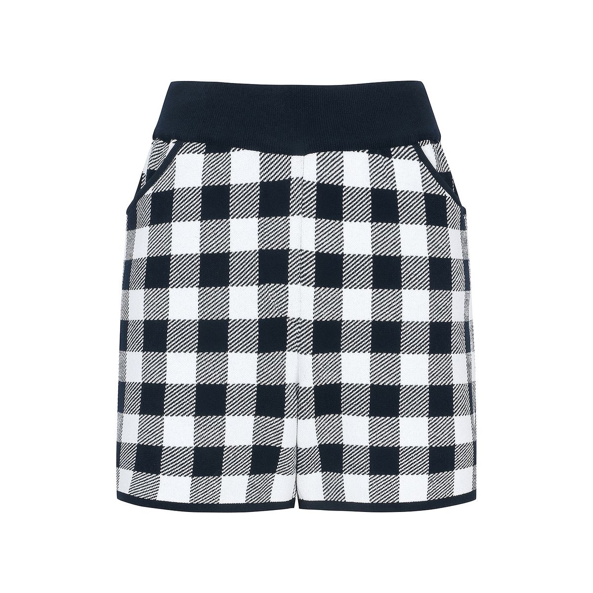 마틴골프(MARTINE GOLF) Check Jacquard Knit Shorts_Navy