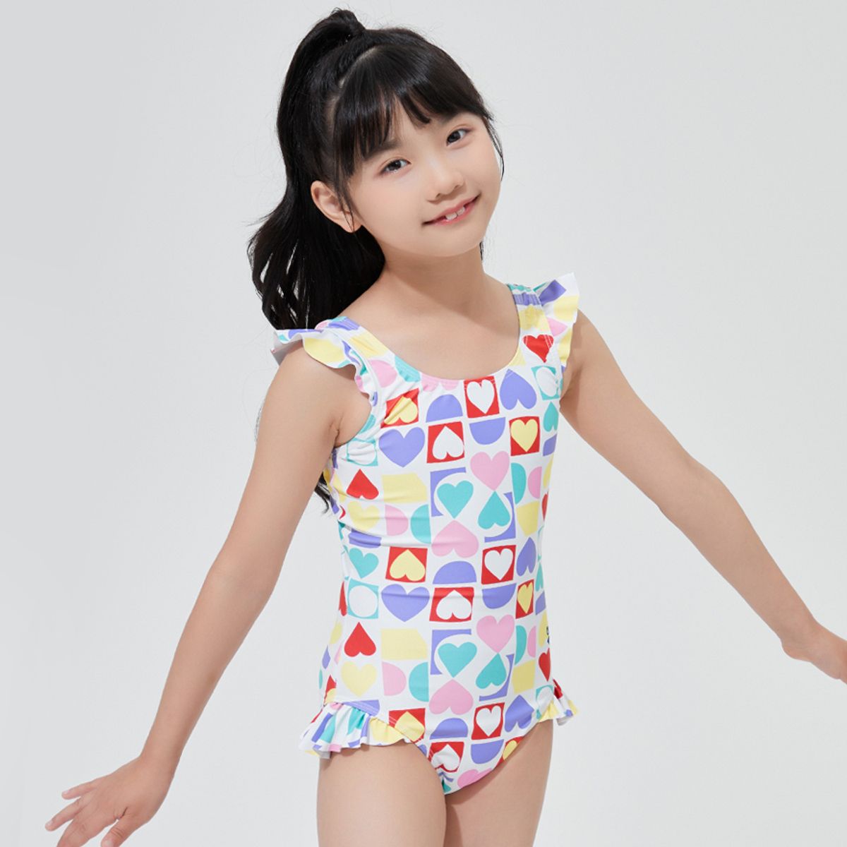 아레나 키즈(ARENA KIDS) 쿠키 아동 원피스 U백 A4SG1GO06WHT
