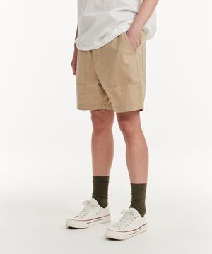 익스플로어 코튼 숏팬츠 (BEIGE)