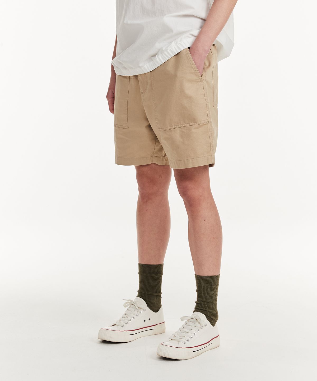 힐리먼트(HELEMENT) 익스플로어 코튼 숏팬츠 (BEIGE)