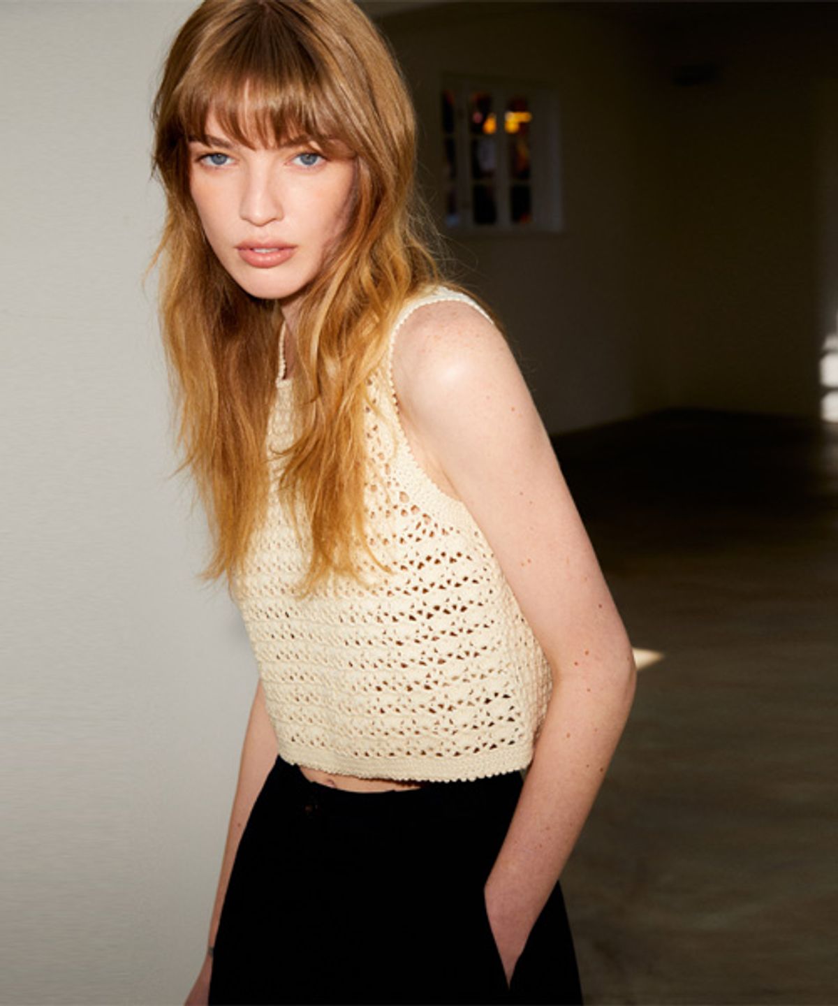 리디피(RIDIFI) HANDMADE CROCHET KNIT VEST_CREAM