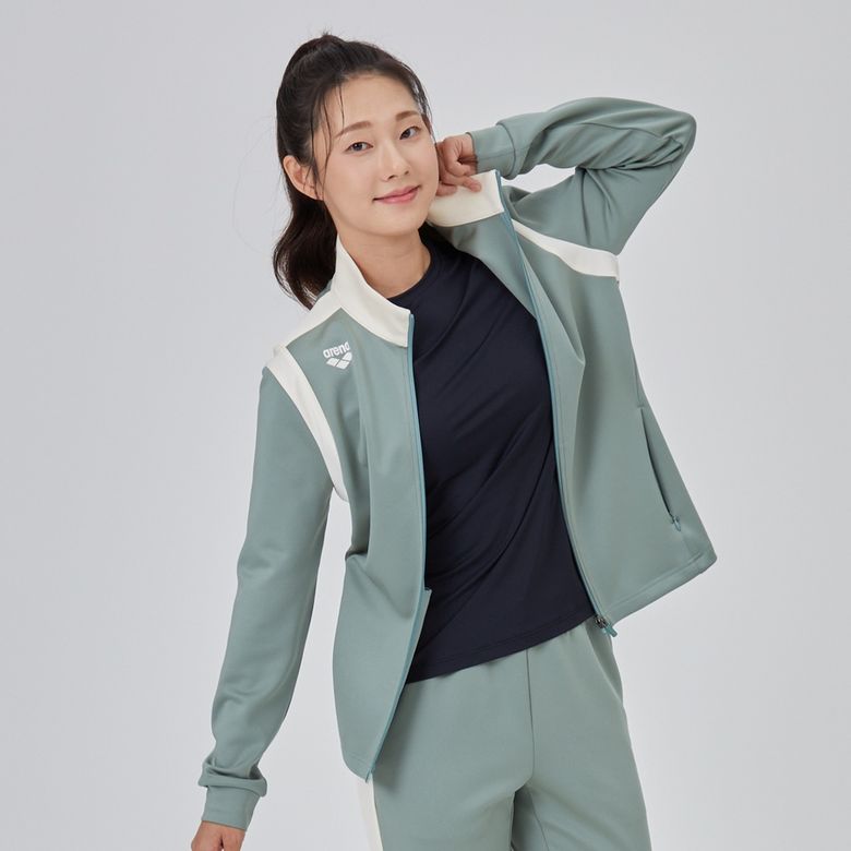 블록 여성 트레이닝 자켓 S4SL1SJ02TGR