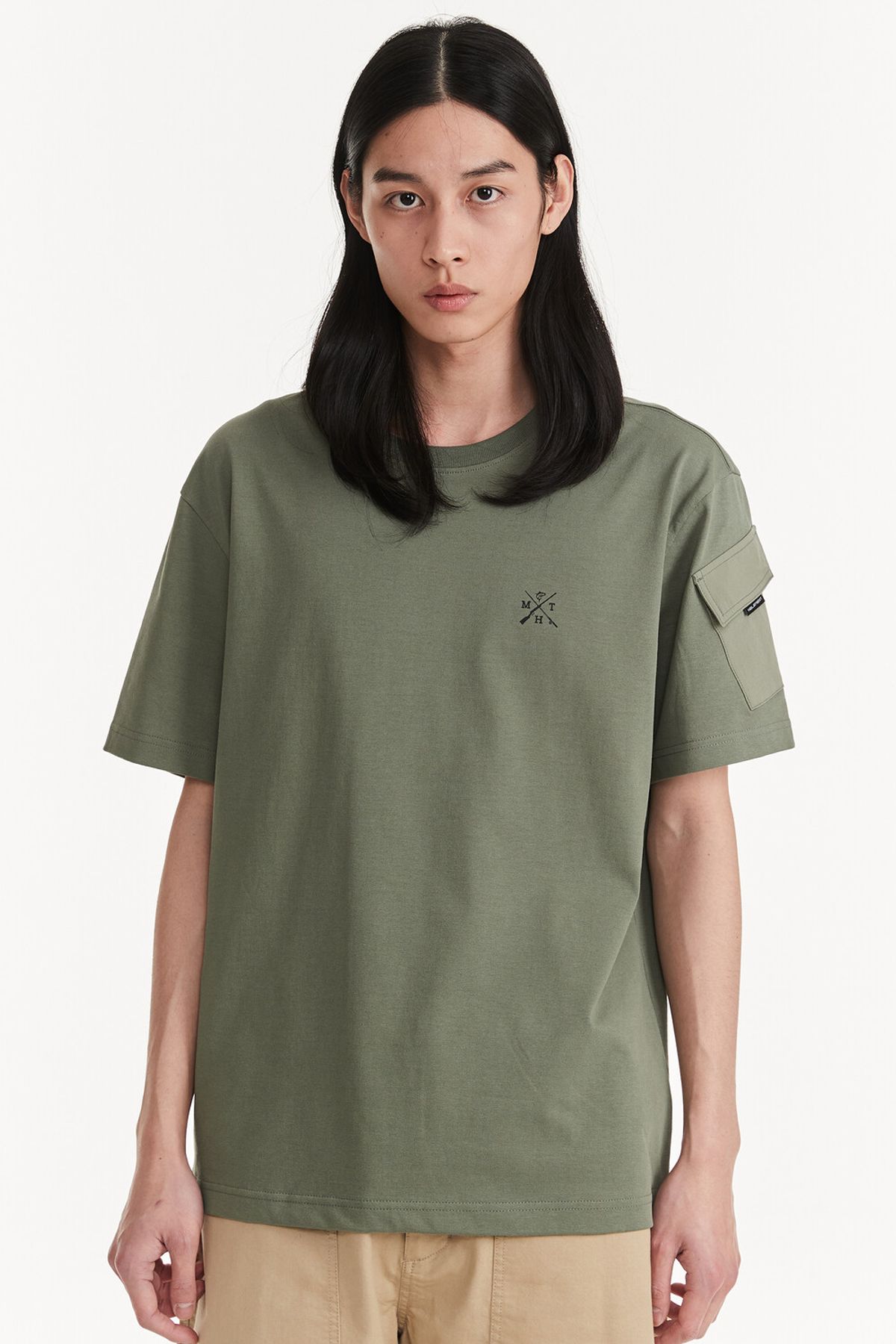 힐리먼트(HELEMENT) 헌터 포켓 반팔티셔츠 (KHAKI)