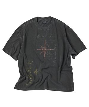 세인트 피그먼트 반팔티 블랙 차콜