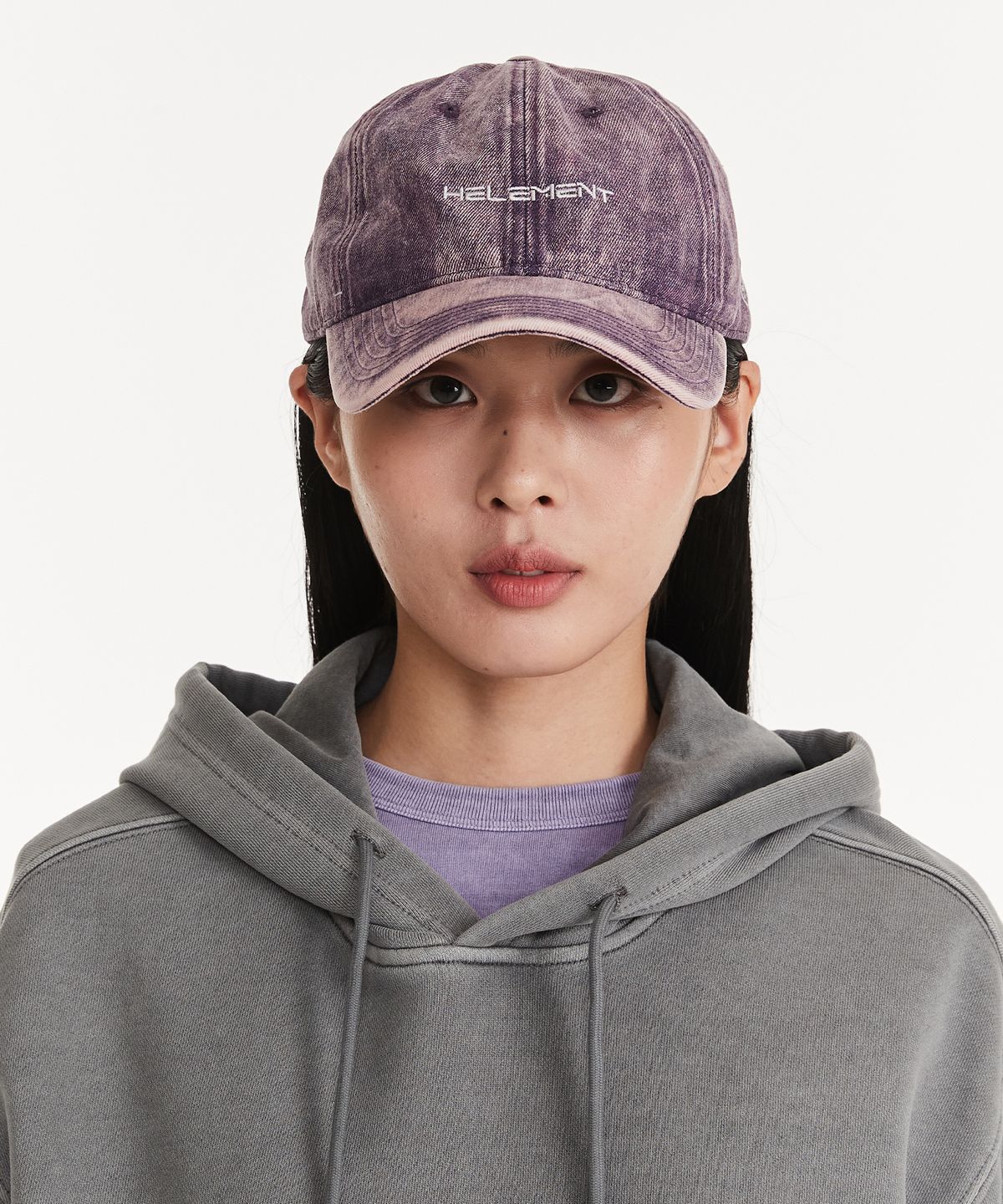 힐리먼트(HELEMENT) 마운틴 스톤워싱 볼캡 (PURPLE)