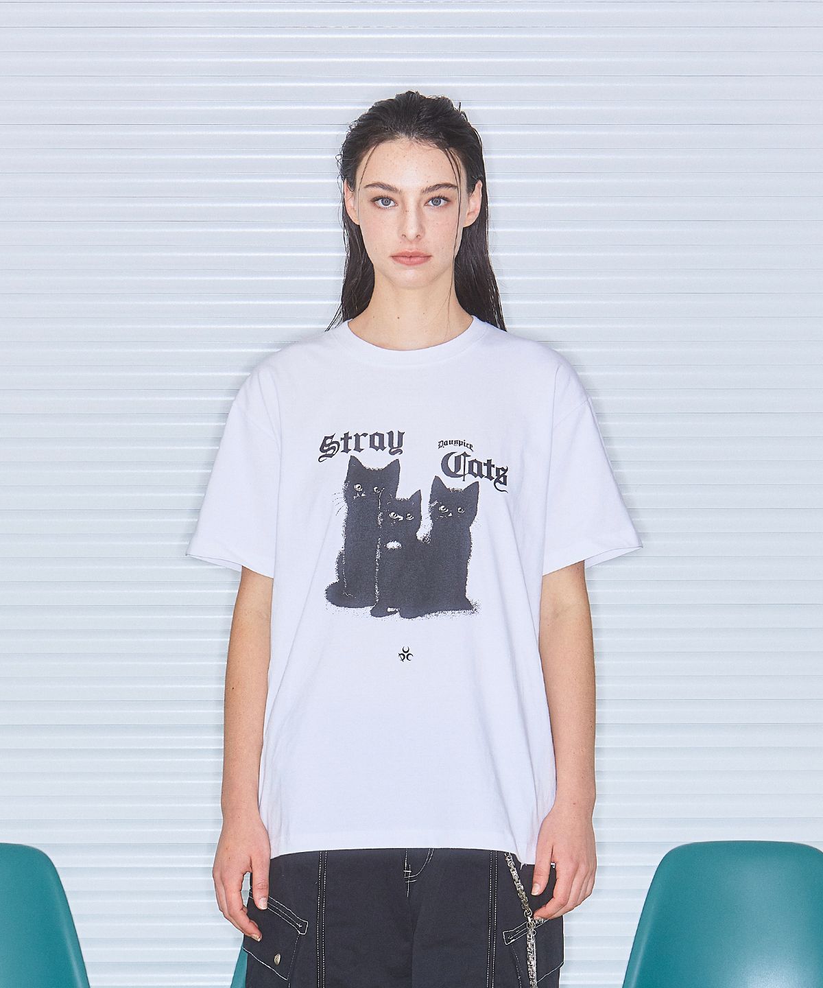 DAUSPICE(ディーオスピス)★STRAY CATS T-SHIRTS WHITE STRAY CATS T-SHIRTS White - 디오스피스