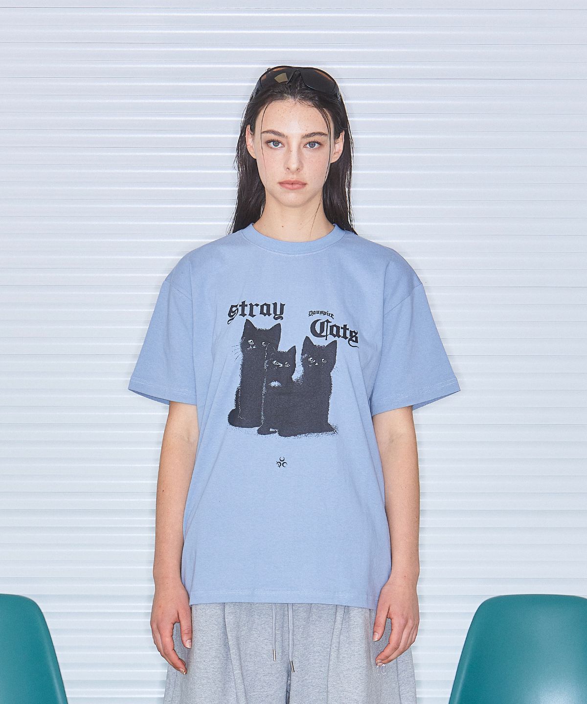 MUSINSA公式 | DAUSPICE STRAY CATS T-SHIRTS Blue