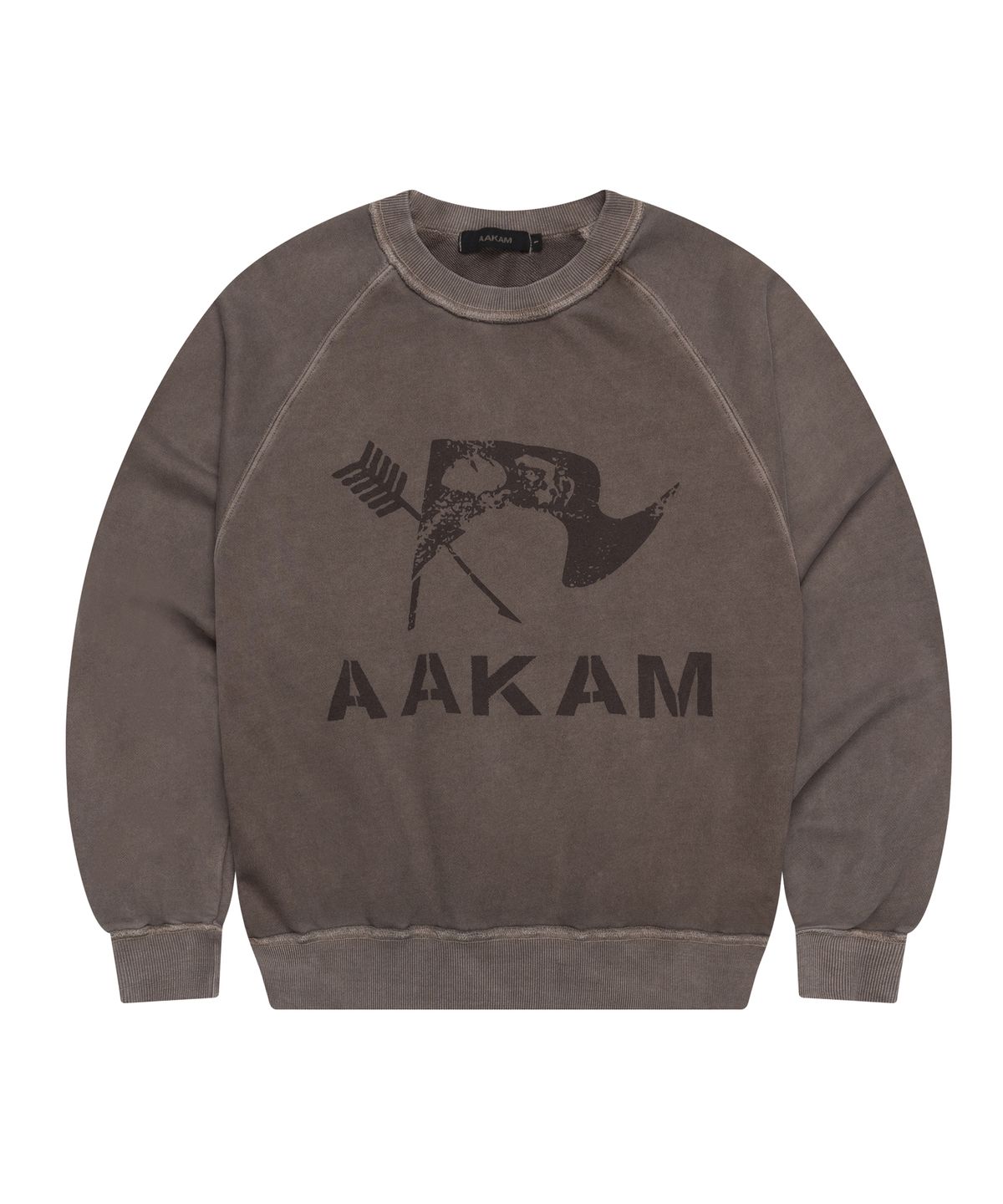 아캄(AAKAM) Flag Printed Sweatshirts (Brown)