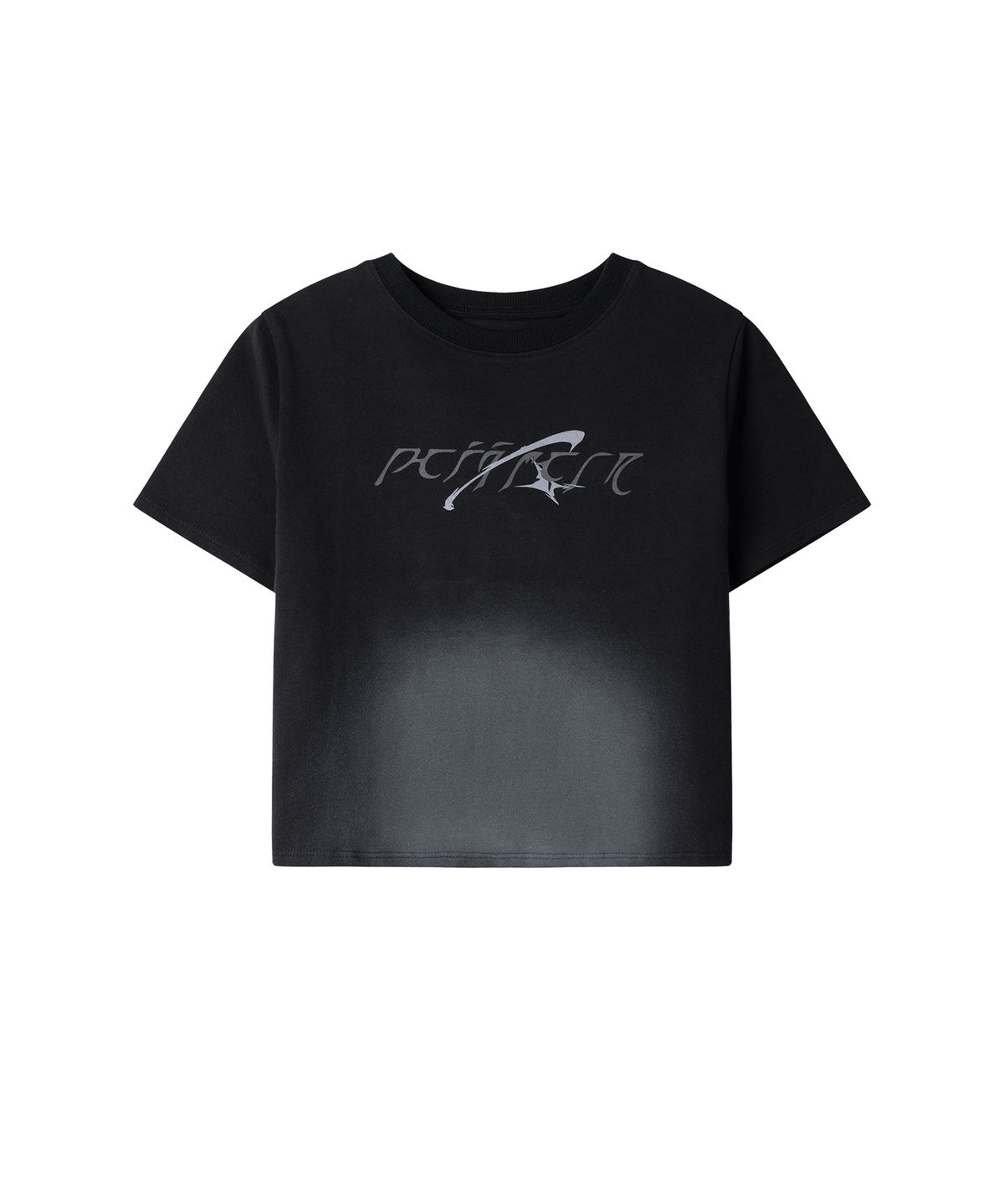 레더리(LEATHERY) 빈티지 슬림 크롭 탑 [WASHED BLACK]