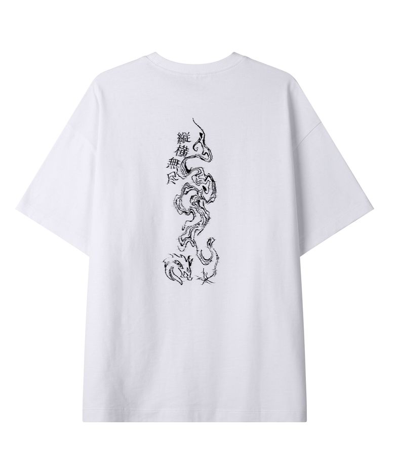 드래그 온 오버핏 반팔티 [WHITE]