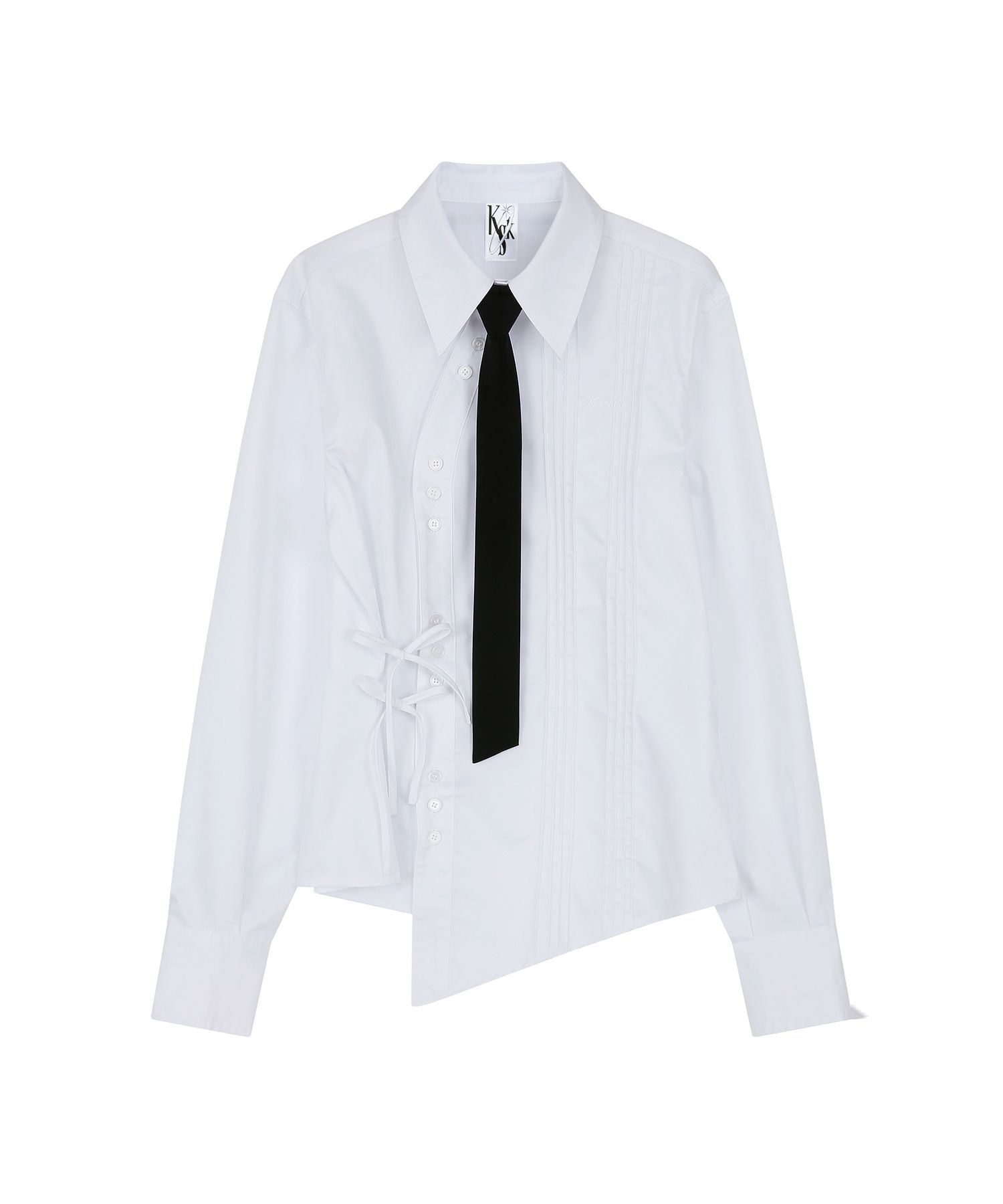 MUSINSA公式 | KASHIKO Pintuck Preppy Shirt Tie Set