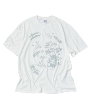 코스모스 반팔티 화이트