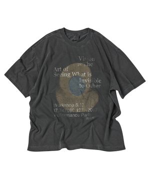 비전 아트 피그먼트 반팔티 블랙 차콜