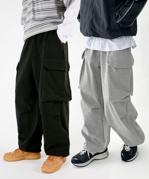 빅포켓 와이드 카고트레이닝 조거팬츠 2COLOR