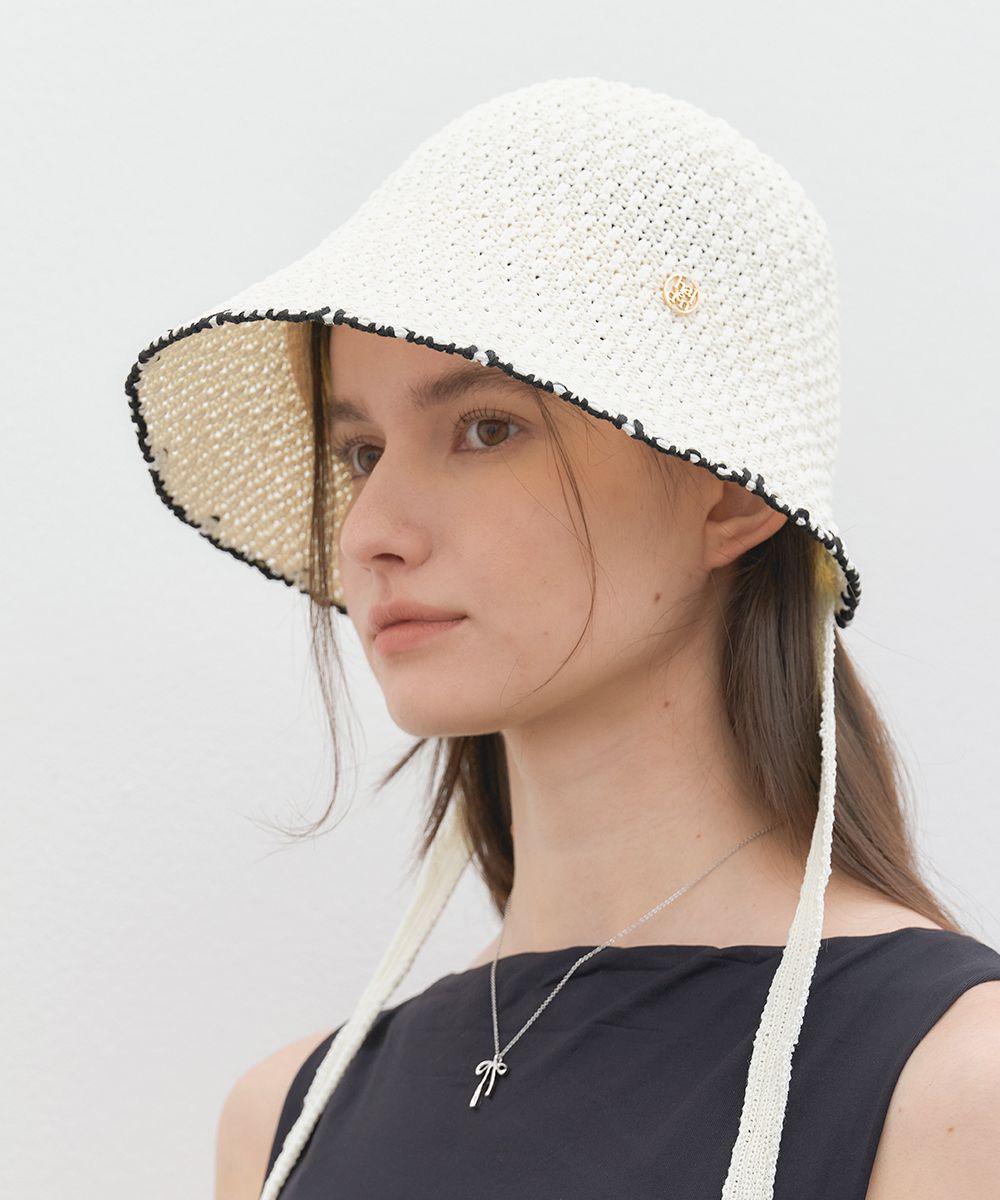 classic two tone wool muffler (M037_ivoryblue)