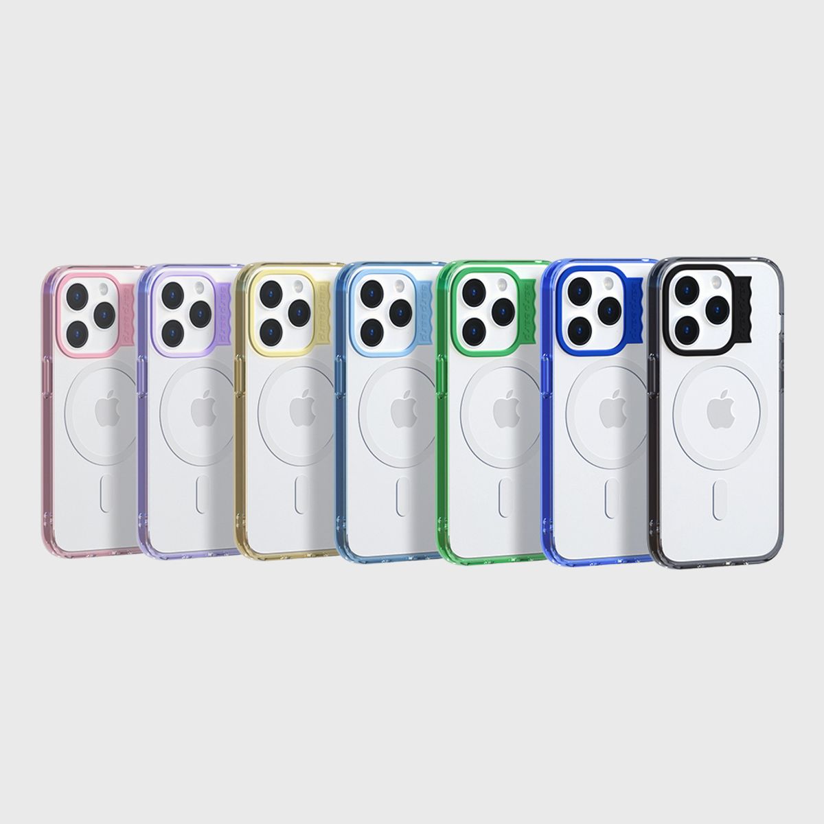 어프어프(EARPEARP) [기본/맥세이프] BASIC 웨이브라벨 클리어 케이스 7 COLORS 모음전