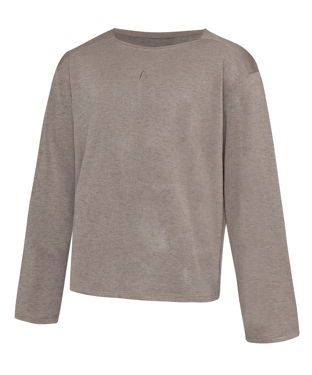 아캄(AAKAM) Boat Neck Logo Long Sleeve (Beige)