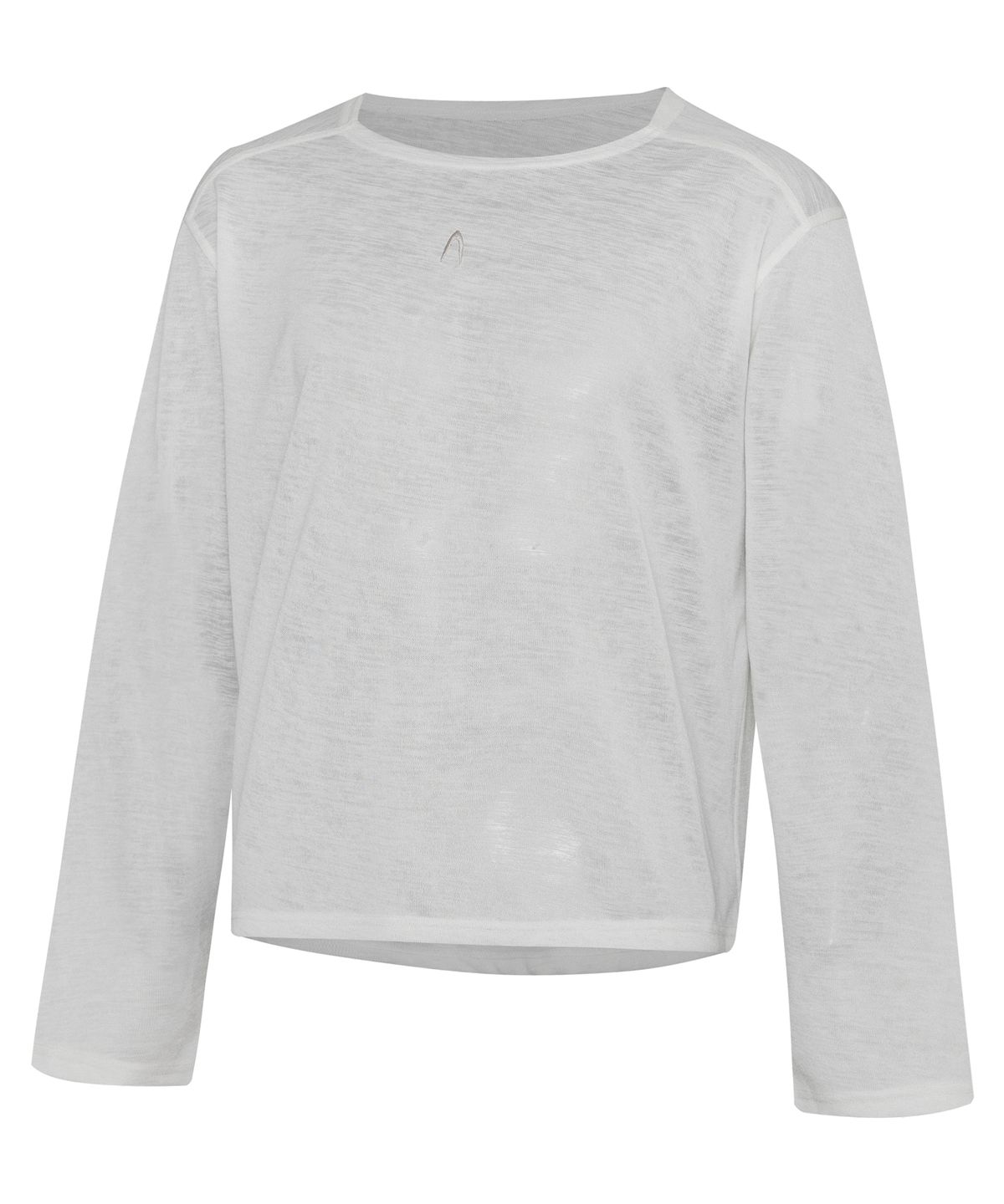 아캄(AAKAM) Boat Neck Logo Long Sleeve (White)
