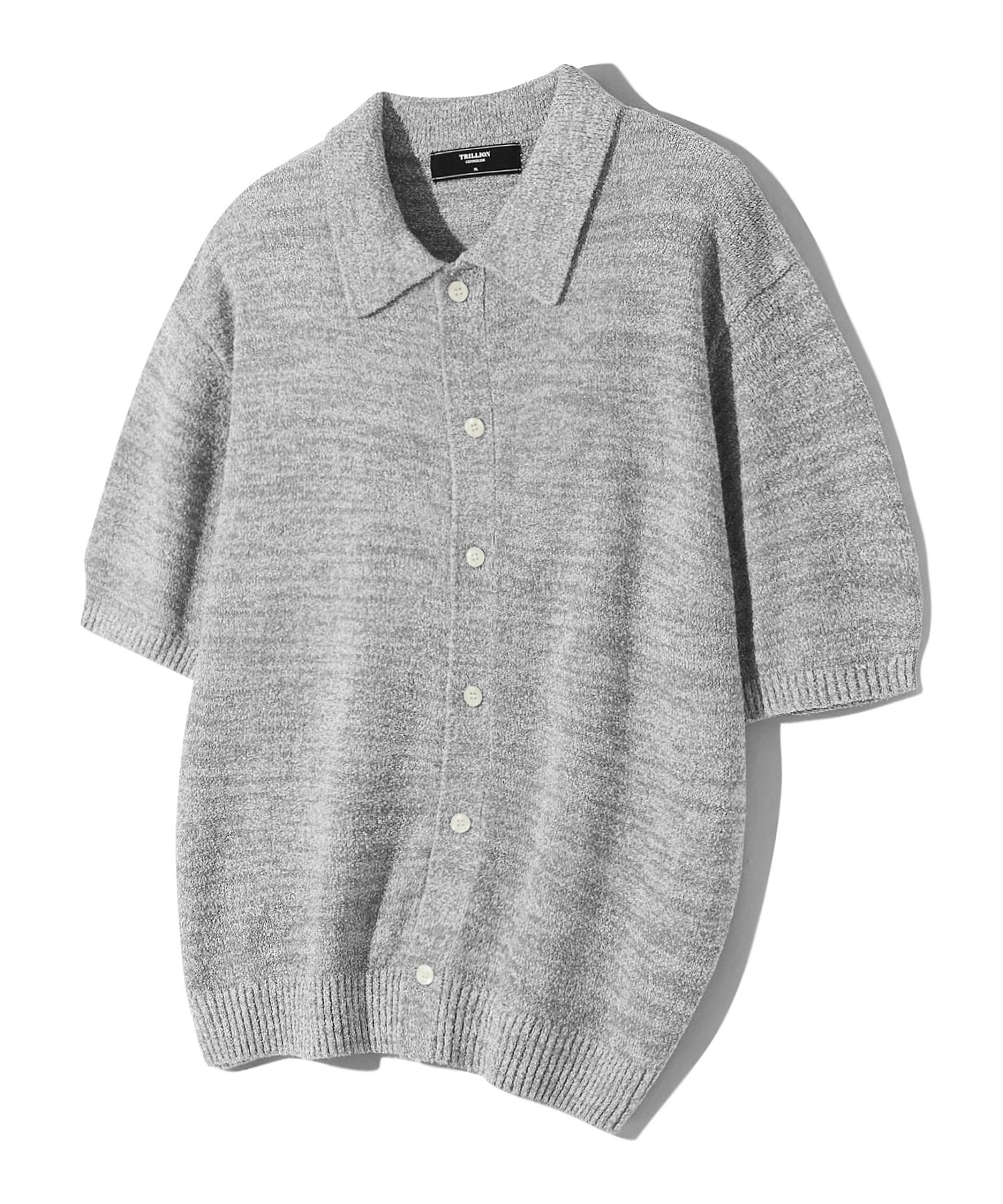 Tシャツ・カットソー TRILLION Washable boucle collar short sleeve knit MELANGE BE MUSINSA | TRILLION Washable boucle collar short-sleeved