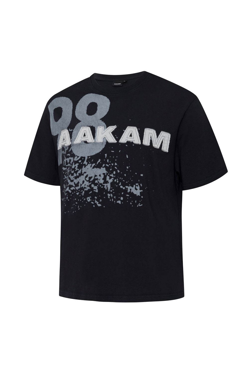 MUSINSA | AAKAM 98 Printed Half Top (Navy)