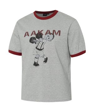 Punch Boy Printed Ringer Top (Red)