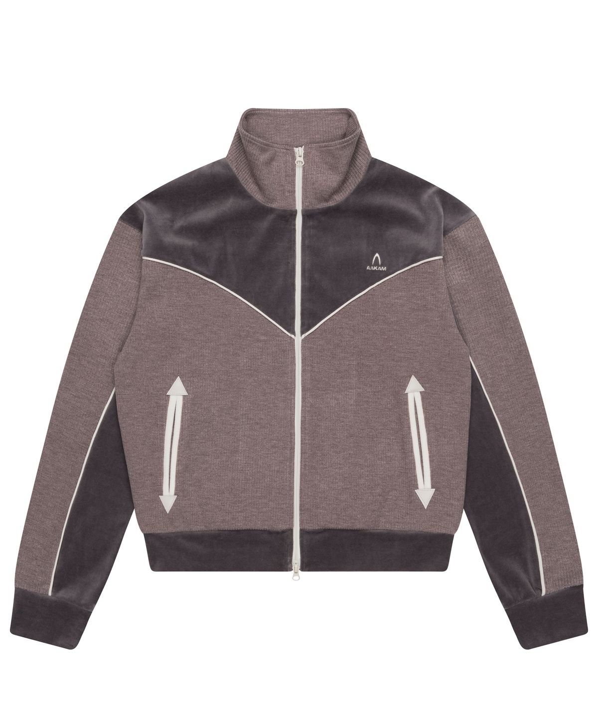 아캄(AAKAM) Western Piping Track Jacket (Ash Brown)