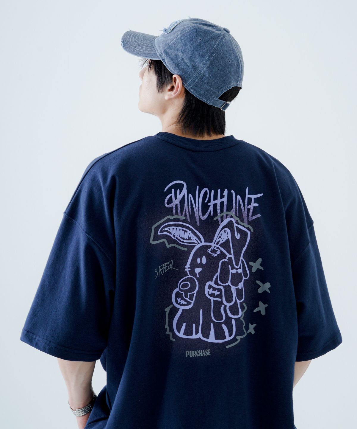 펀치라인(PUNCHLINE) 시큐어 반팔 네이비 ISST9142