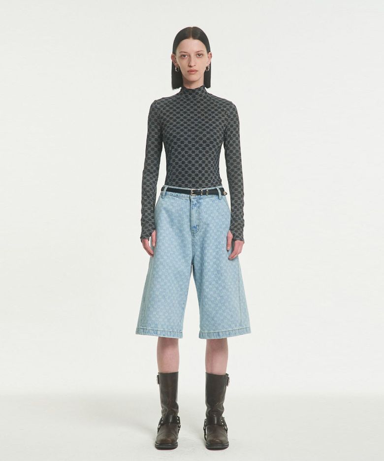 ALL OVER SLIM TOP [BLACK]