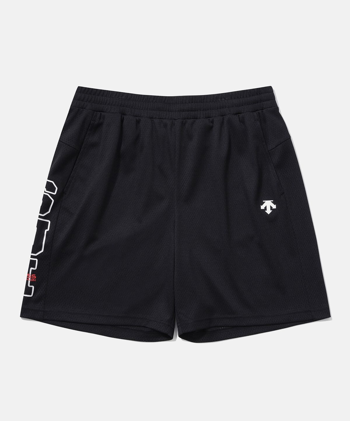 데상트(DESCENTE) SUI 팀 5부 메쉬 반바지 블랙(SP221IKH51)