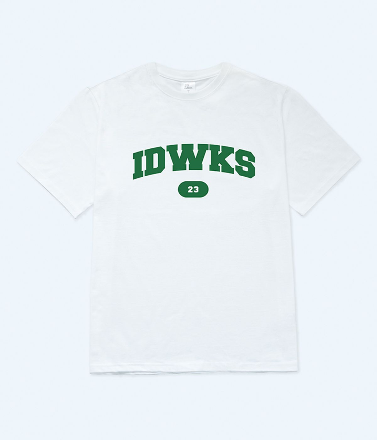 아이들워커스(IDLEWORKERS) IDWKS 세미 오버핏 반팔 티셔츠_화이트