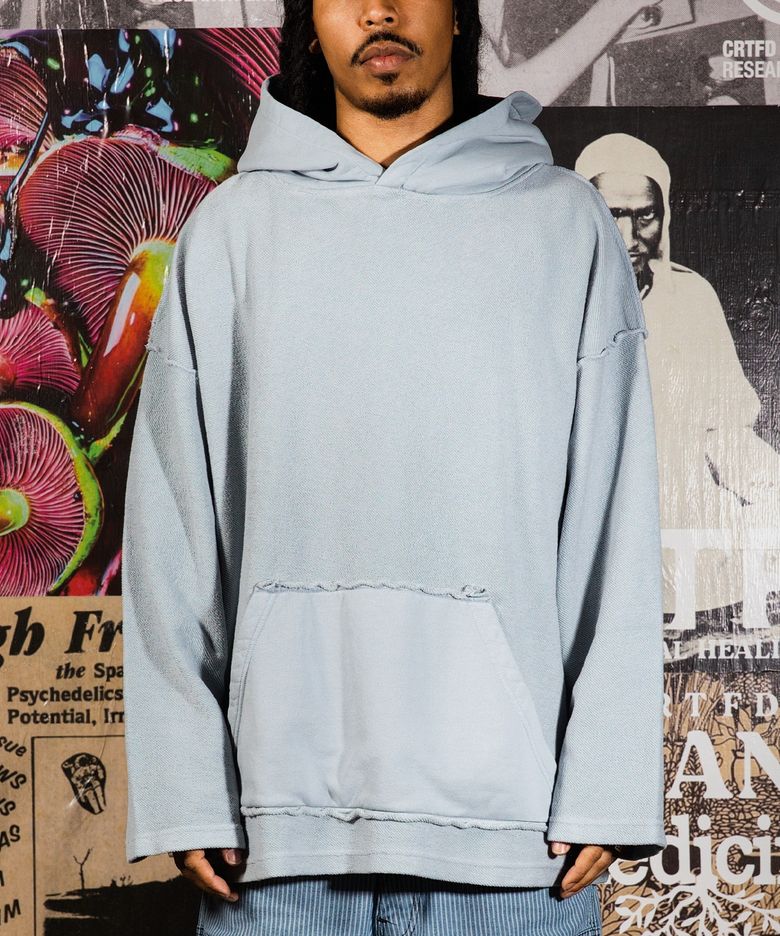 (M) 리뉴얼 후디 블루 그레이 RENEWAL HOODY BLUE GREY