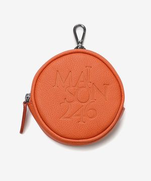 메종246 COIN WALLET POUCH - ORANGE 원형 파우치 동전지갑 오렌지