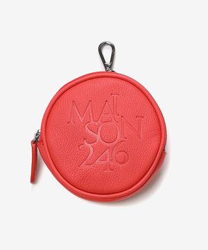 메종246 COIN WALLET POUCH - RED 원형 파우치 동전지갑 레드