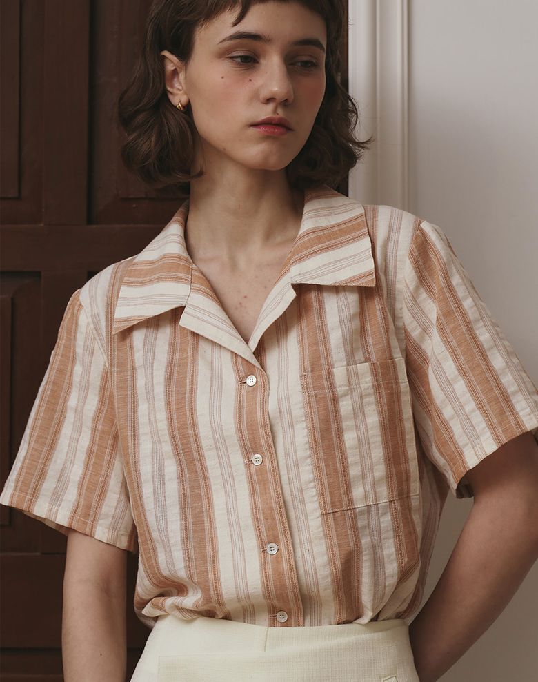 STRIPE SHIRT ORANGE
