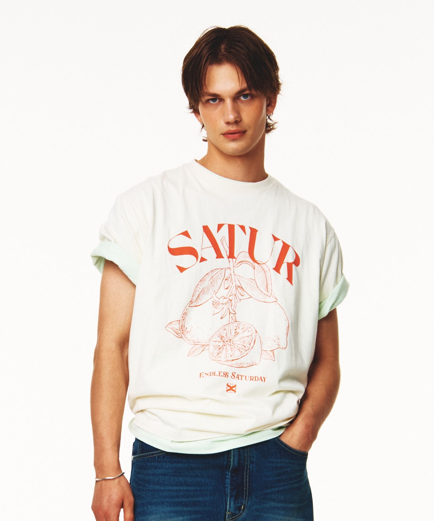 MUSINSA公式 | SATUR Capri Citron Drawing Summer Graphic