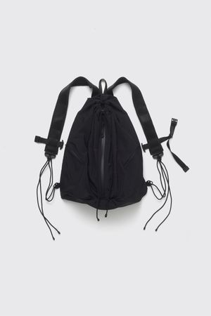 String Backpack Nylon Black