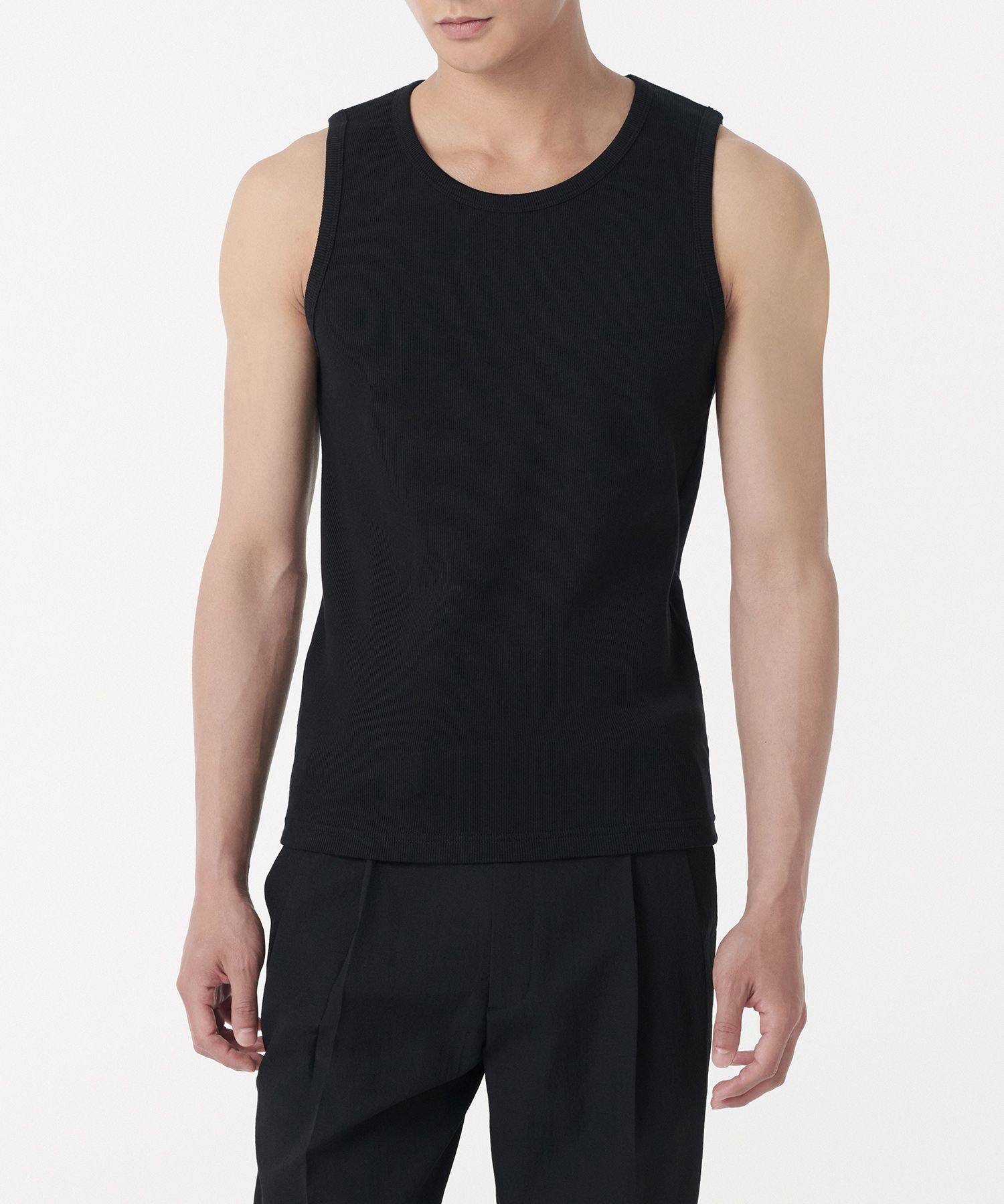 MUSINSA公式 | MUSINSA STANDARD エッセンシャルタンクトップ [ブラック]