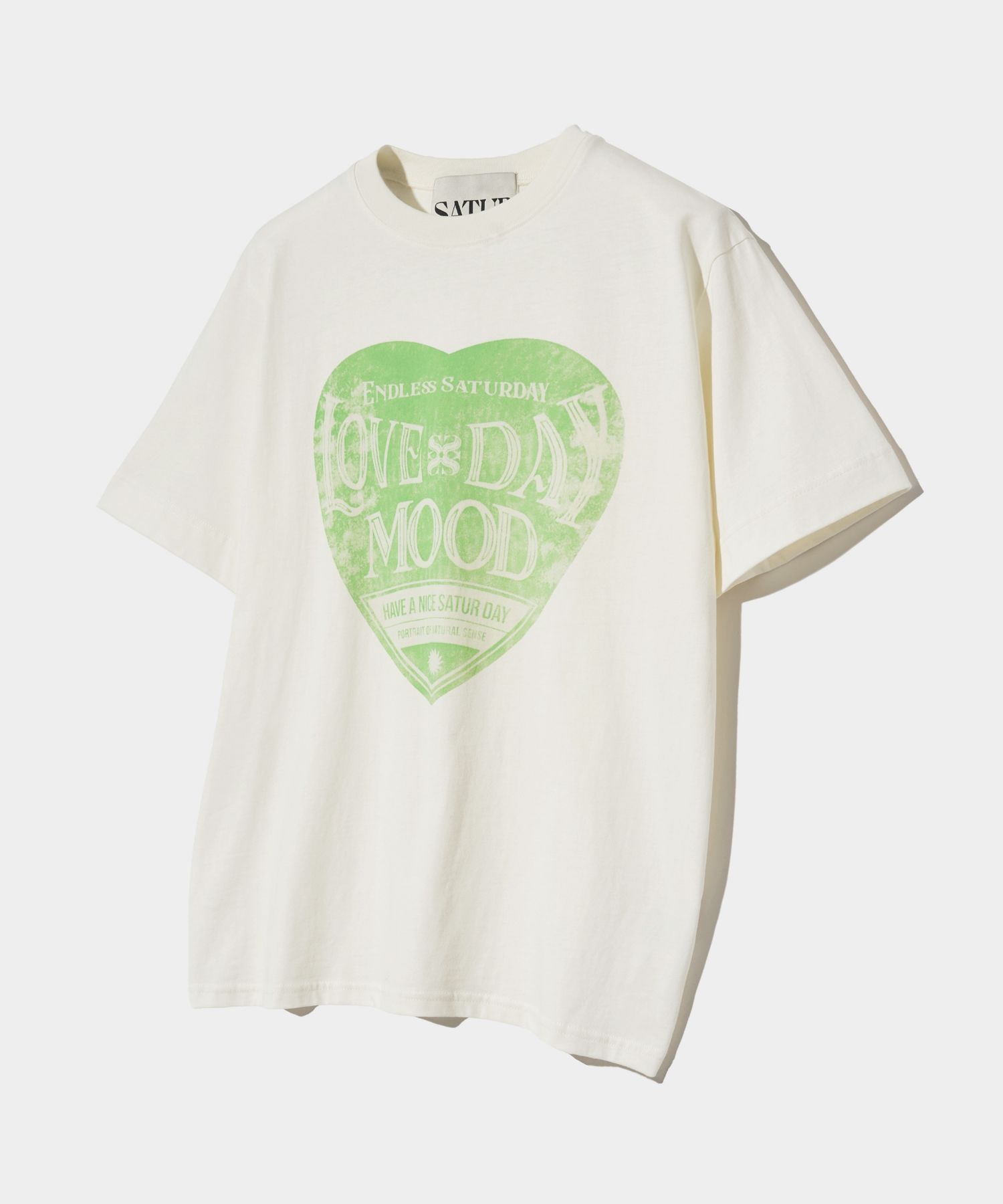 MUSINSA | SATUR Saturday Retro Mood Graphic Short Sleeve T