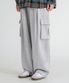 원턱 와이드 카고 스웨트 팬츠 [그레이]