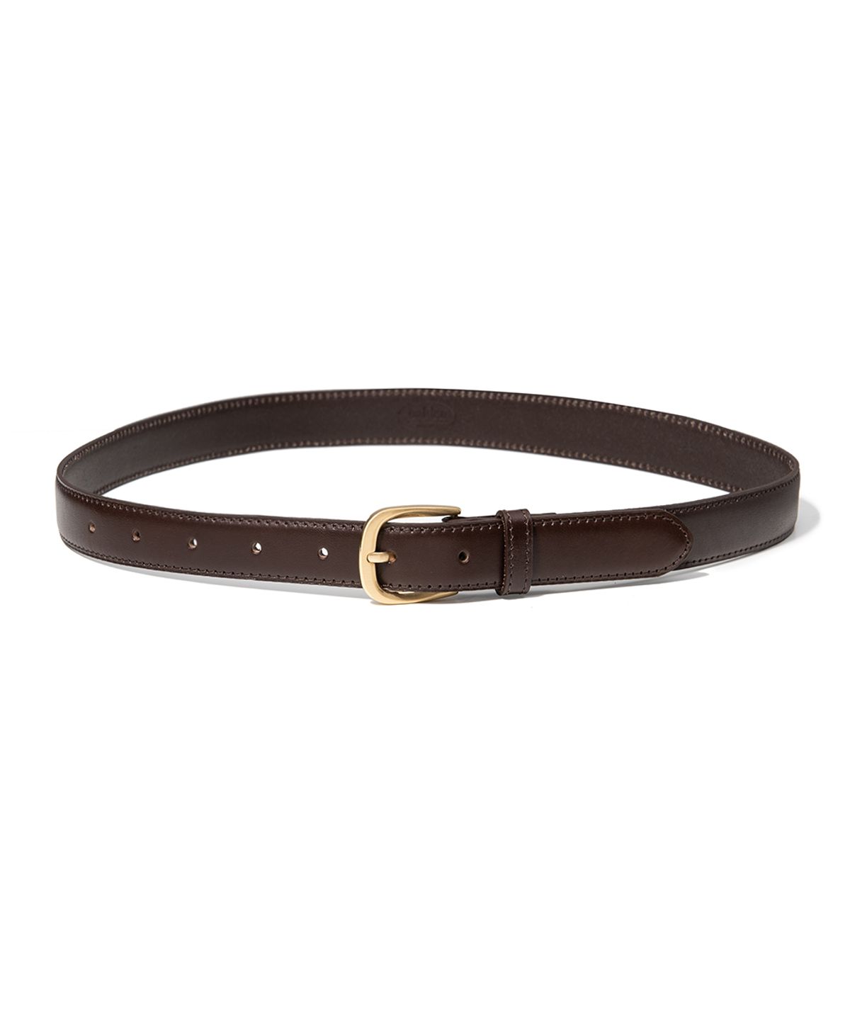 할렌(HALDEN) (W) simple gold cowhide leather belt (T019_brown)