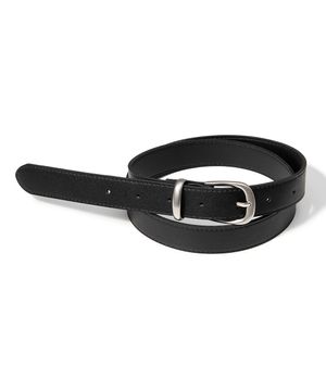 (W) basic western fake leather belt (T020_black)